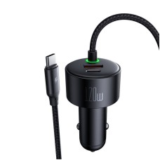 Mcdodo CC-0370 car charger, USB-C, Lightning, 120W, retractable cables