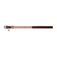 Dog collar made of natural leather and recycled material with QR code Waudog size S, width 15 mm, brown Dog collar made of natural leather and recycled material with QR code Waudog size S, width 15 mm, brown