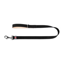 WAUDOG natural leather dog leash 20 mm wide, 122 cm long Black WAUDOG natural leather dog leash 20 mm wide, 122 cm long Black