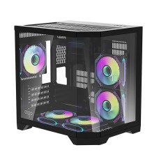 Darflash FT350 computer case + 5 aRGB fans (black)