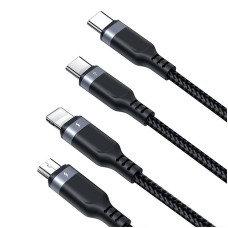 Multi-function USB to USB-C 2x Lightning Micro Joyroom Cable S-A18 Multi-function USB to USB-C 2x Lightning Micro Joyroom Cable S-A18