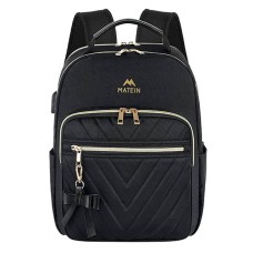 Women's 10.5'' travel backpack with makeup bag Matein 1342 Black Women's 10.5'' travel backpack with makeup bag Matein 1342 Black