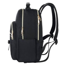 Women's 10.5'' travel backpack with makeup bag Matein 1342 Black Women's 10.5'' travel backpack with makeup bag Matein 1342 Black