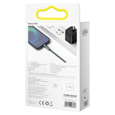 USB-C cable for Lightning Baseus Display, PD, 20W, 2m (green) USB-C cable for Lightning Baseus Display, PD, 20W, 2m (green)