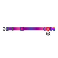 Nylon dog collar with QR code WAUDOG 15 mm wide, 25-35 cm long purple Nylon dog collar with QR code WAUDOG 15 mm wide, 25-35 cm long purple