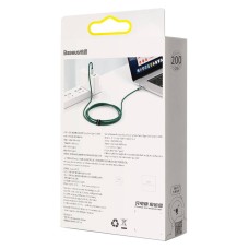 Cable USB-C to USB-C Baseus Display, 100W, 2m (green) Cable USB-C to USB-C Baseus Display, 100W, 2m (green)