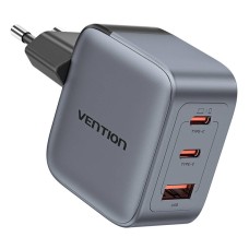 GaN Vention USB-C+C+A 70W Charger (Gray)