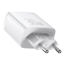Ładowarka sieciowa Baseus Compact Quick Charger, 2xUSB, USB-C, PD, 3A, 30W (biała) Ładowarka sieciowa Baseus Compact Quick Charger, 2xUSB, USB-C, PD, 3A, 30W (biała)