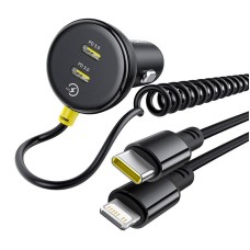 60W Baseus USB-C car charger + Lightning cable (Black) 60W Baseus USB-C car charger + Lightning cable (Black)