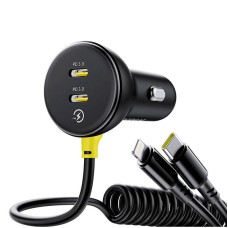 60W Baseus USB-C car charger + Lightning cable (Black) 60W Baseus USB-C car charger + Lightning cable (Black)