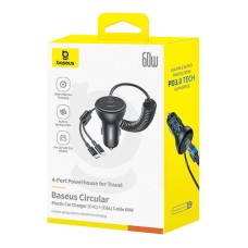 60W Baseus USB-C car charger + Lightning cable (Black) 60W Baseus USB-C car charger + Lightning cable (Black)