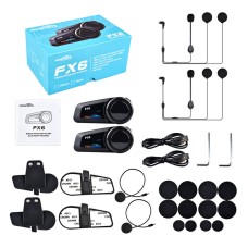 Fodsports FX6 motorcycle intercom two-pack (black) Fodsports FX6 motorcycle intercom two-pack (black)