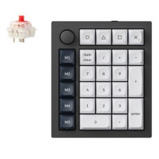 Keychron Q0 Max RGB Wireless Numeric Keyboard, Red Switch (Black) [Q0M-M1].