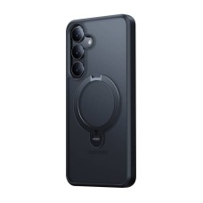 Torras Ostand Spin Series phone case for Samsung S25 (black) Torras Ostand Spin Series phone case for Samsung S25 (black)