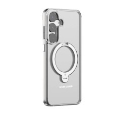 Torras Ostand Spin Series phone case for Samsung S25 (transparent) Torras Ostand Spin Series phone case for Samsung S25 (transparent)