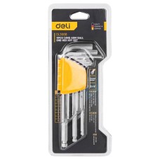 Long Hex Key Sets 1.5-10mm Deli Tools EDL3088 (silver) Long Hex Key Sets 1.5-10mm Deli Tools EDL3088 (silver)