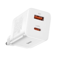 Baseus Super Si Pro Quick Charger USB + USB-C 30W (white) Baseus Super Si Pro Quick Charger USB + USB-C 30W (white)