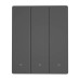 Smart WiFi wall switch SONOFF M5-3C-80 (3-channel, for frame, graphite)
