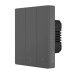 Smart WiFi wall switch SONOFF M5-3C-80 (3-channel, for frame, graphite)