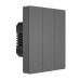 Smart WiFi wall switch SONOFF M5-3C-80 (3-channel, for frame, graphite)