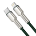 USB-C cable for Lightning Baseus Cafule, PD, 20W, 1m (green)