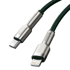 USB-C cable for Lightning Baseus Cafule, PD, 20W, 1m (green)
