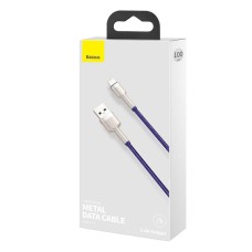 USB cable for Lightning Baseus Cafule, 2.4A, 1m (purple) USB cable for Lightning Baseus Cafule, 2.4A, 1m (purple)