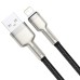 USB cable for Lightning Baseus Cafule, 2.4A, 0,25m (black)
