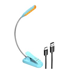 Wireless lamp Glocusent mini GLCSNTBL103B clip-on book light, USB-C Blue Wireless lamp Glocusent mini GLCSNTBL103B clip-on book light, USB-C Blue