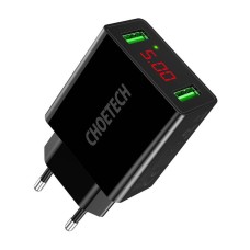 C0028 2*USB-A network charger with display (black) C0028 2*USB-A network charger with display (black)