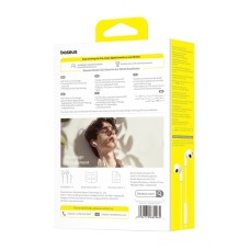 Baseus Encok CZ19 Wired In-Ear Headphones White Baseus Encok CZ19 Wired In-Ear Headphones White