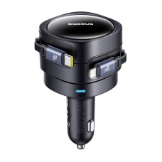 Baseus Enjoyment Max car charger with USB-C+Lightning cables 60W Black Baseus Enjoyment Max car charger with USB-C+Lightning cables 60W Black