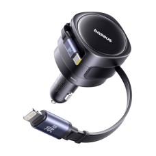 Baseus Enjoyment Max car charger with USB-C+Lightning cables 60W Black Baseus Enjoyment Max car charger with USB-C+Lightning cables 60W Black