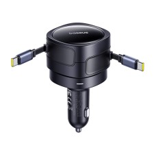 Baseus Enjoyment Max car charger with USB-C+USB-C cables 60W Black Baseus Enjoyment Max car charger with USB-C+USB-C cables 60W Black