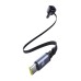 Baseus Enjoyment Max car charger with USB-C+USB-C cables and USB-A+USB-C ports 90W Black