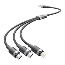 USB 2.0 A male to 3-in-1 USB-C, Lightning and Micro-B male cable Vention 3A CTPBG 1.5m