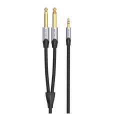 Audio cable mini jack 3.5mm to 2x jack 6.35mm male Vention BARHK 8m Audio cable mini jack 3.5mm to 2x jack 6.35mm male Vention BARHK 8m
