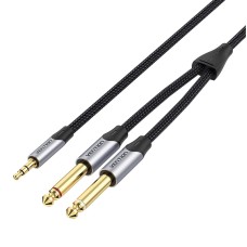 Audio cable mini jack 3.5mm to 2x jack 6.35mm male Vention BARHK 8m Audio cable mini jack 3.5mm to 2x jack 6.35mm male Vention BARHK 8m