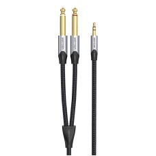 Audio cable mini jack 3.5mm to 2x jack 6.35mm male Vention BARHL 10m Audio cable mini jack 3.5mm to 2x jack 6.35mm male Vention BARHL 10m