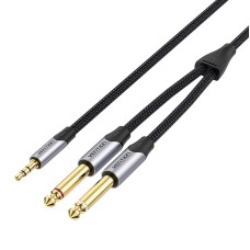 Audio cable mini jack 3.5mm to 2x jack 6.35mm male Vention BARHL 10m Audio cable mini jack 3.5mm to 2x jack 6.35mm male Vention BARHL 10m