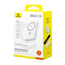 Baseus Airpow2 Qi2 magnetic powerbank 10000mAh 22.5W (white) Baseus Airpow2 Qi2 magnetic powerbank 10000mAh 22.5W (white)