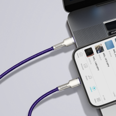 Baseus Cafule Series USB-C cable for Lightning, 20W, 2m (purple) Baseus Cafule Series USB-C cable for Lightning, 20W, 2m (purple)