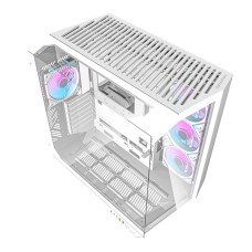 Darkflash DY470 computer case (white) + 4 fans + GPU bracket Darkflash DY470 computer case (white) + 4 fans + GPU bracket