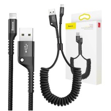 Baseus Spring-loaded cable Lightning 1m 2A (black)