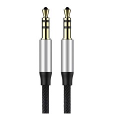 Baseus Yiven Audio Cable mini jack 3,5mm AUX, 1m (Black+Silver)