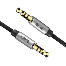 Baseus Yiven Audio Cable mini jack 3,5mm AUX, 1m (Black+Silver)