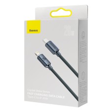 Baseus Crystal Shine cable USB-C to Lightning, 20W, PD, 2m (black) Baseus Crystal Shine cable USB-C to Lightning, 20W, PD, 2m (black)