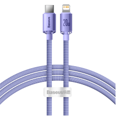 Baseus Crystal Shine cable USB-C to Lightning, 20W, PD, 1.2m (purple)