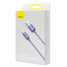 Baseus Crystal Shine cable USB to Lightning, 2.4A, 2m (purple)