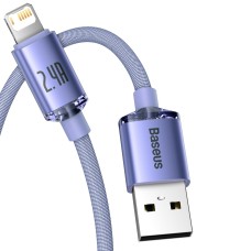 Baseus Crystal Shine cable USB to Lightning, 2.4A, 1.2m (purple) Baseus Crystal Shine cable USB to Lightning, 2.4A, 1.2m (purple)